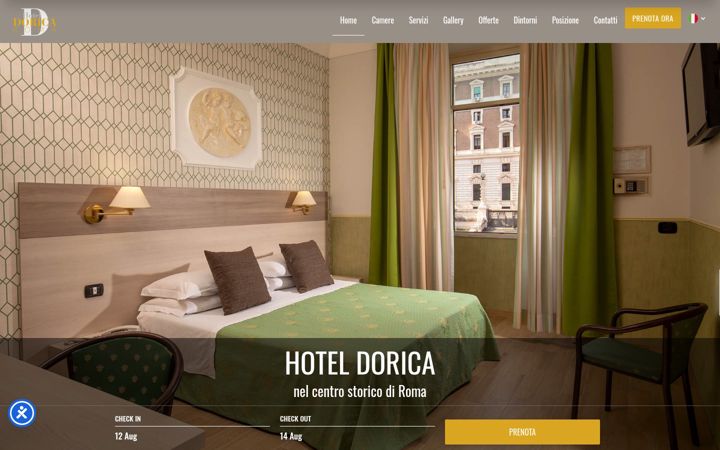 Screenshot of hoteldorica.com