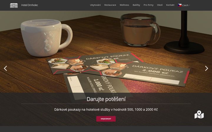 Screenshot of hoteldrnholec.cz