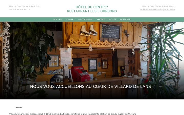 Screenshot of hotelducentre-villarddelans.fr