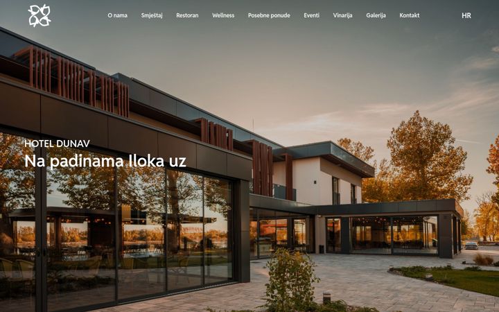 Screenshot of hoteldunavilok.com