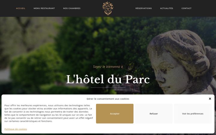 Screenshot of hotelduparc-gemenos.com
