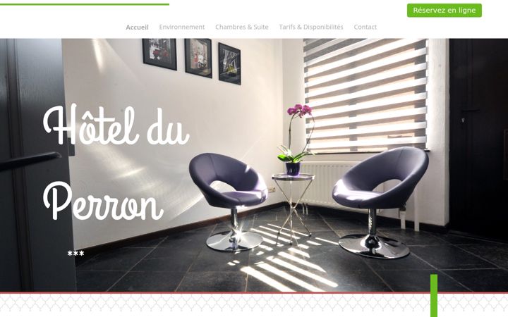 Screenshot of hotelduperron.be