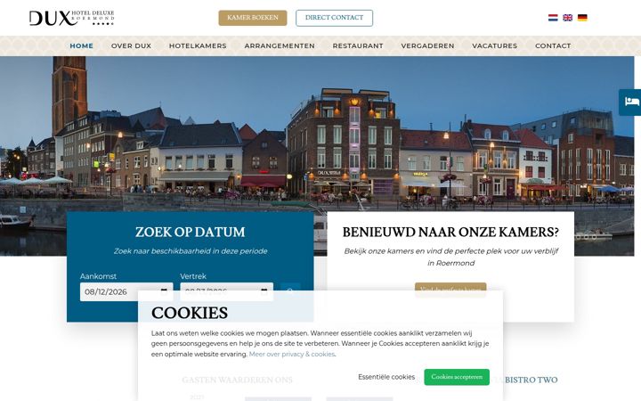 Screenshot of hoteldux.nl