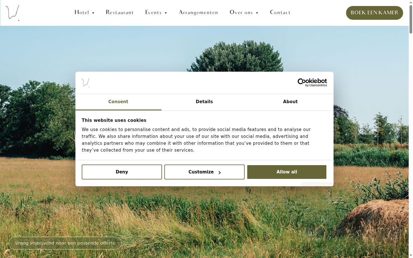 Screenshot tal-banner tal-kunsens muri qabel kwalunkwe interazzjoni