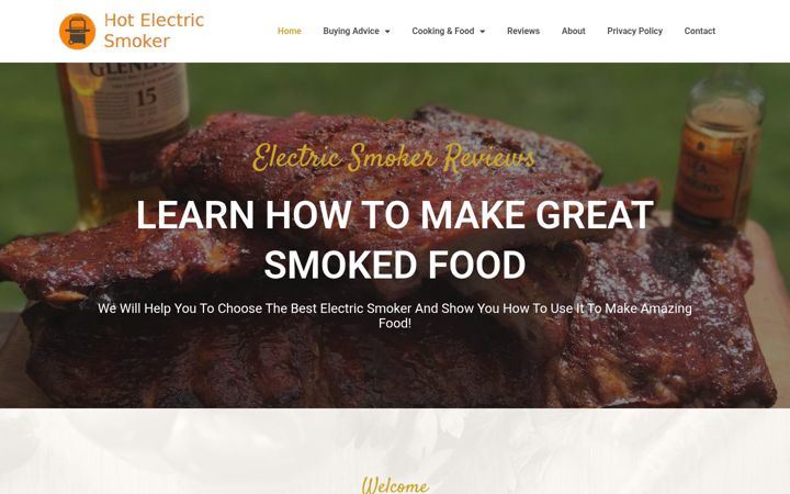 Screenshot of hotelectricsmoker.com