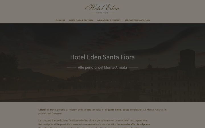 Screenshot of hoteledensantafiora.it