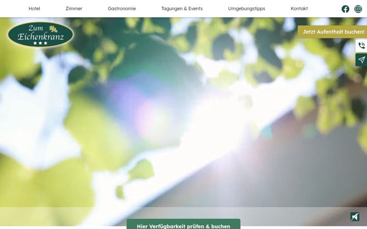 Screenshot of hoteleichenkranz.com
