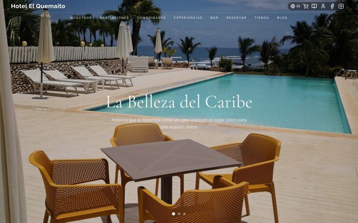 Screenshot of hotelelquemaito.com