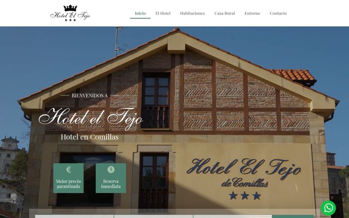 Screenshot of hoteleltejodecomillas.com