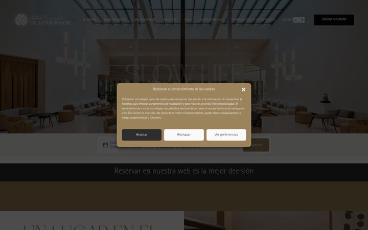 Screenshot of hotelencinardesotogrande.com