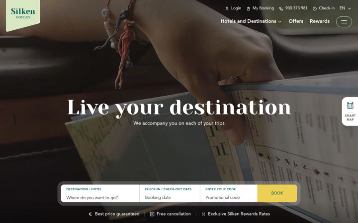 Screenshot of hoteles-silken.com