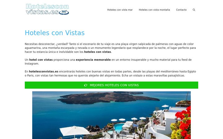 Screenshot of hotelesconvistas.es