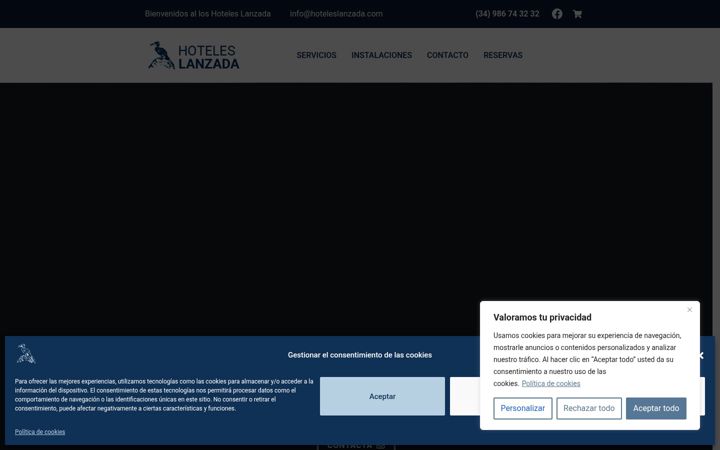 Screenshot of hoteleslanzada.com