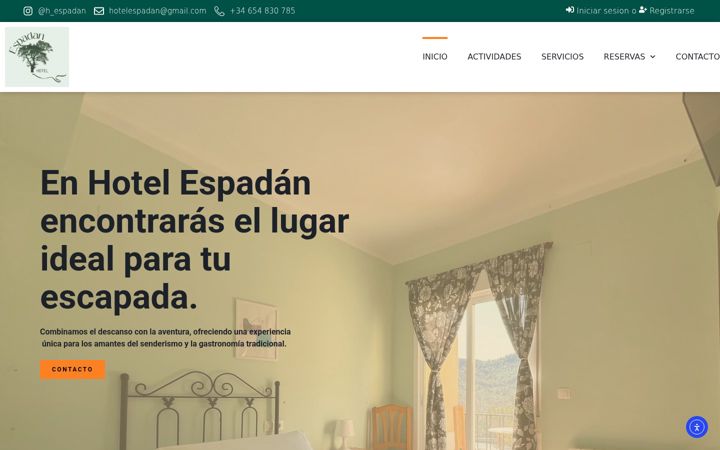 Screenshot of hotelespadan.es