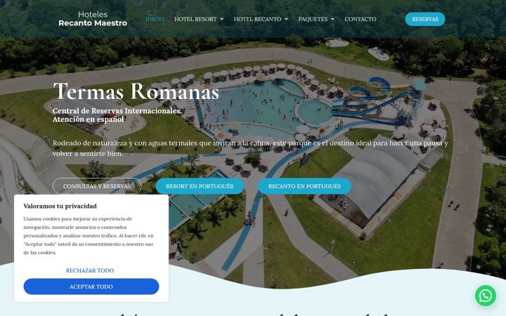 Screenshot of hotelesrecantomaestro.com