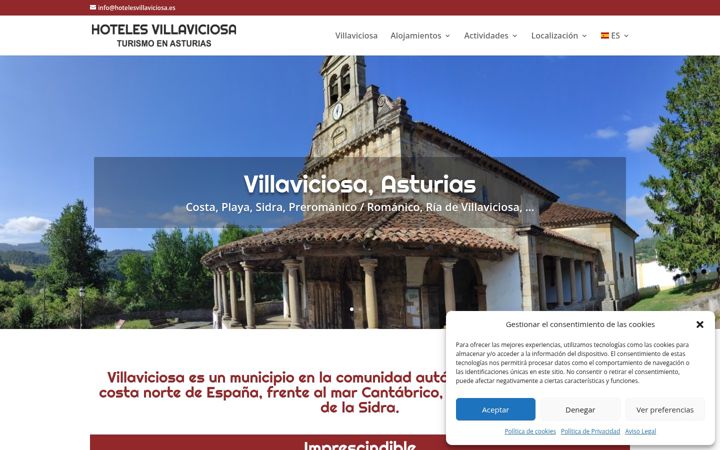 Screenshot of hotelesvillaviciosa.es