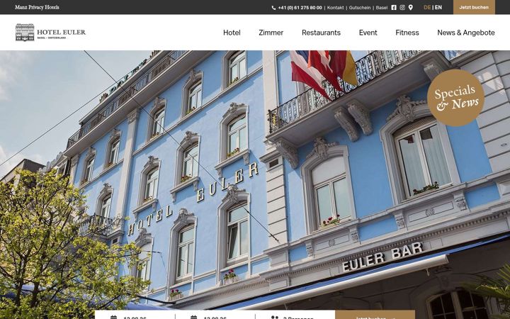Screenshot of hoteleuler.ch