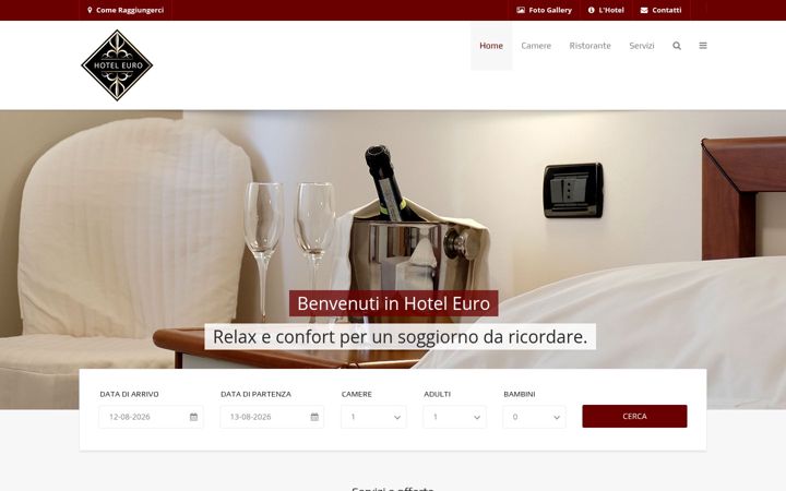 Screenshot of hoteleuro.it