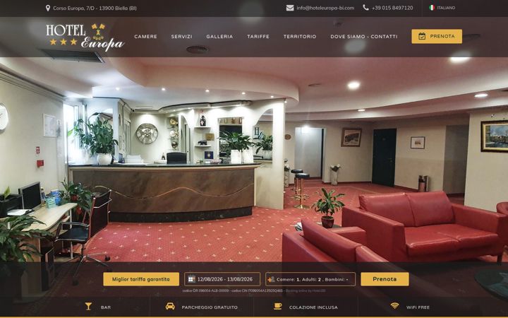 Screenshot of hoteleuropa-bi.com