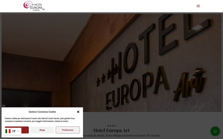 Screenshot of hoteleuropacaserta.com