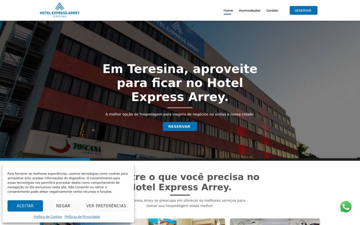Screenshot of hotelexpressarrey.com.br