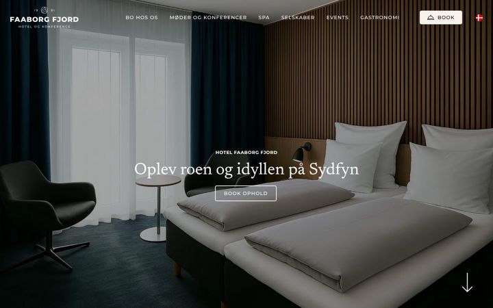 Captură de ecran a hotelfaaborgfjord.dk