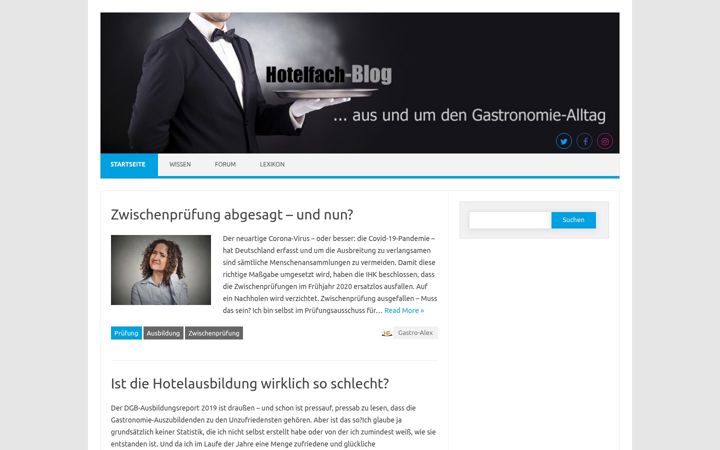 Screenshot of hotelfach-blog.de