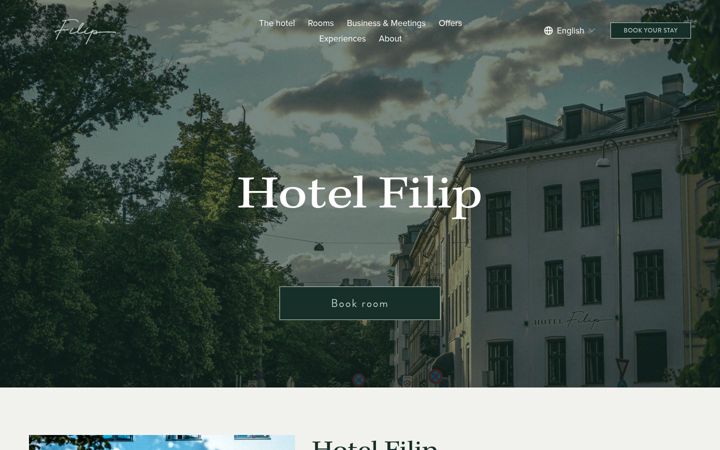 Screenshot of hotelfilip.no