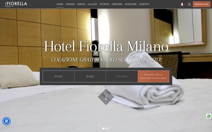 Screenshot of hotelfiorellamilano.it