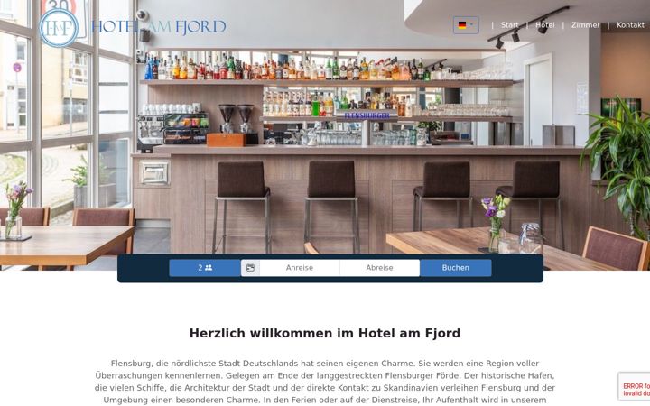 Screenshot of hotelflensburg.de