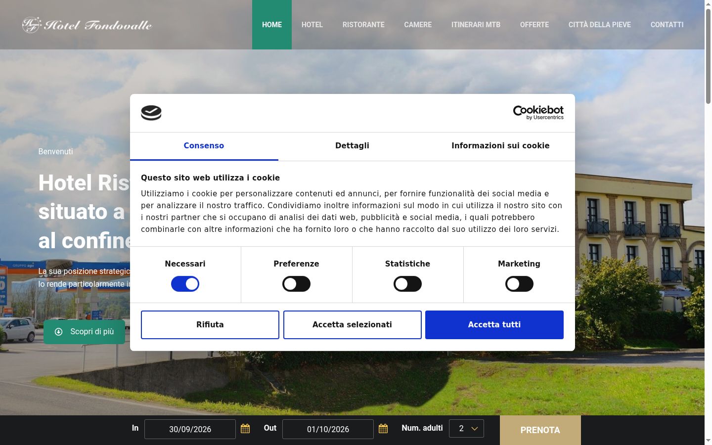 Screenshot of the consent banner shown before any interaction