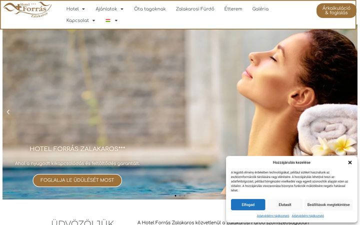 Captura de ecrã de hotelforraszalakaros.hu
