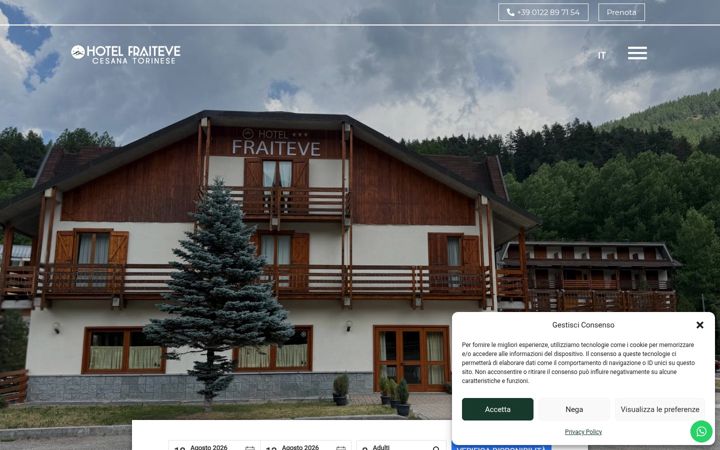 Screenshot of hotelfraiteve.it