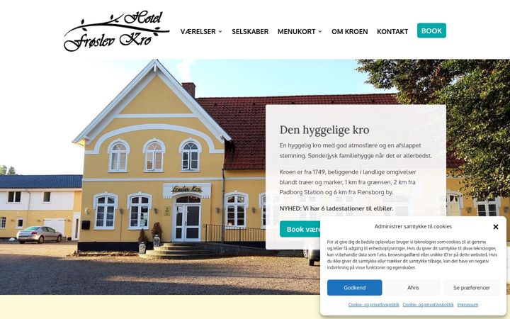 Screenshot of hotelfroslevkro.dk