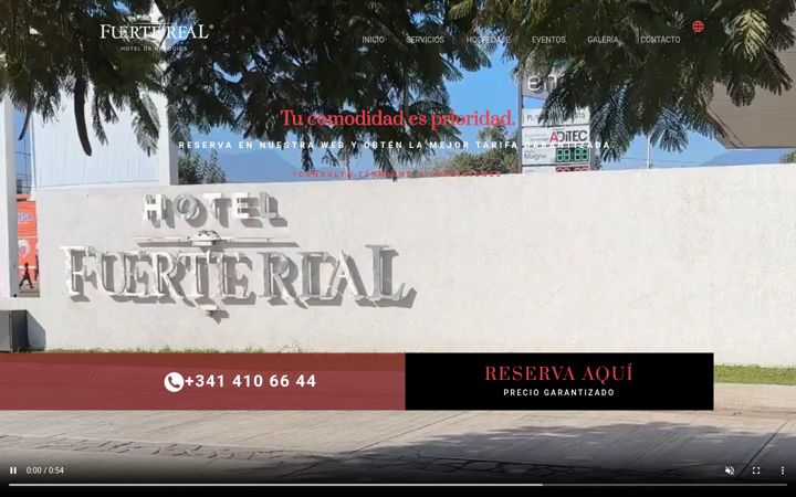 Screenshot of hotelfuertereal.com