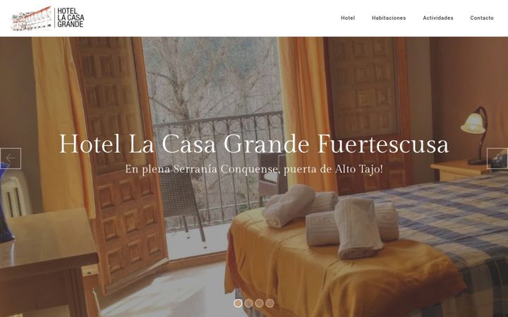 Screenshot of hotelfuertescusa.es