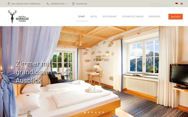 Screenshot of hotelfuessen.de