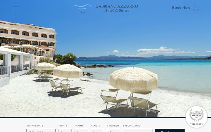 Screenshot of hotelgabbianoazzurro.com