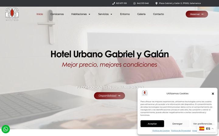 Screenshot of hotelgabrielygalan.com