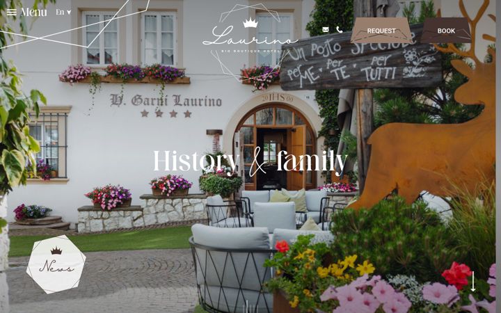 Screenshot of hotelgarnilaurino.it