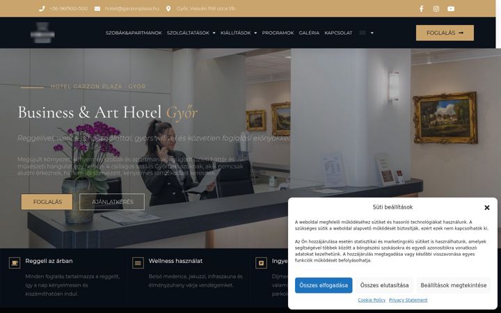 Screenshot of hotelgarzonplaza.hu