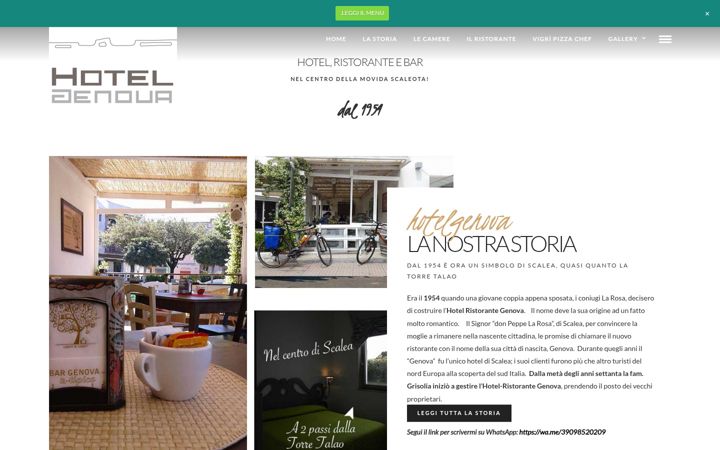 Screenshot of hotelgenovascalea.it