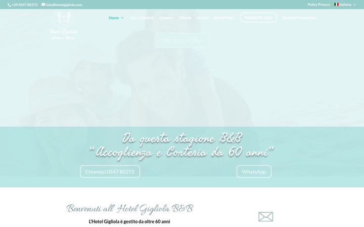 Screenshot of hotelgigliola.com