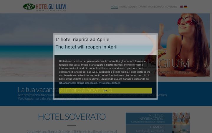 Screenshot of hotelgliulivi.it