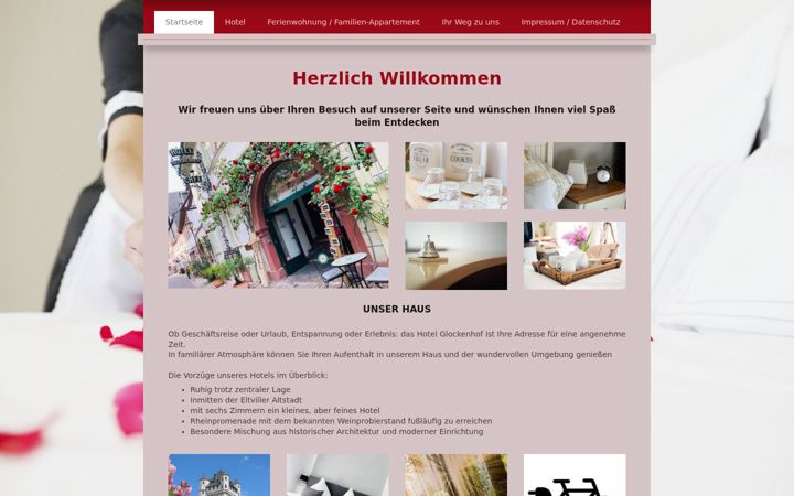 Screenshot of hotelglockenhof.de
