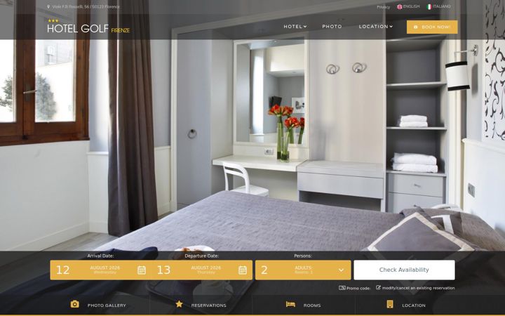 Screenshot of hotelgolf.it