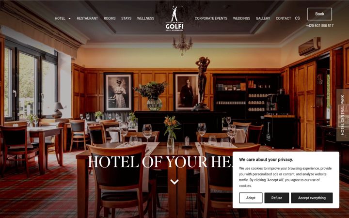 Screenshot of hotelgolfi.cz