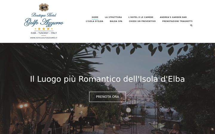 Screenshot of hotelgolfoazzurro.it