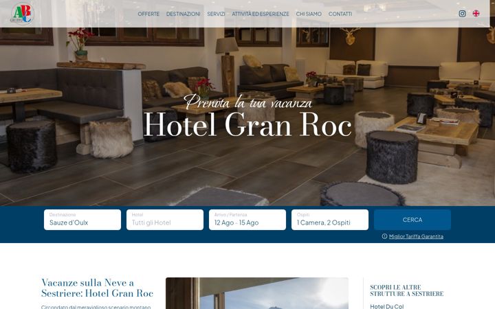 Screenshot of hotelgranroc.it