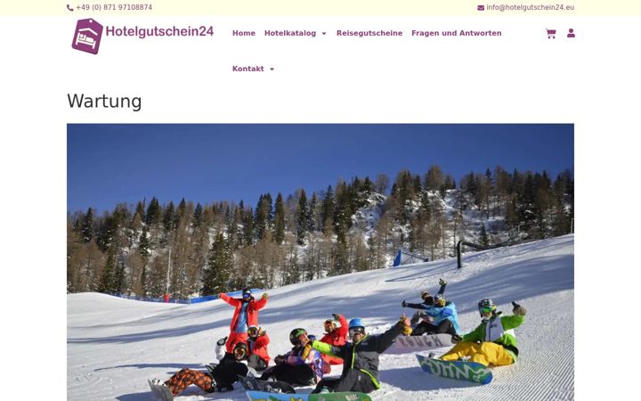 Screenshot of hotelgutschein24.eu